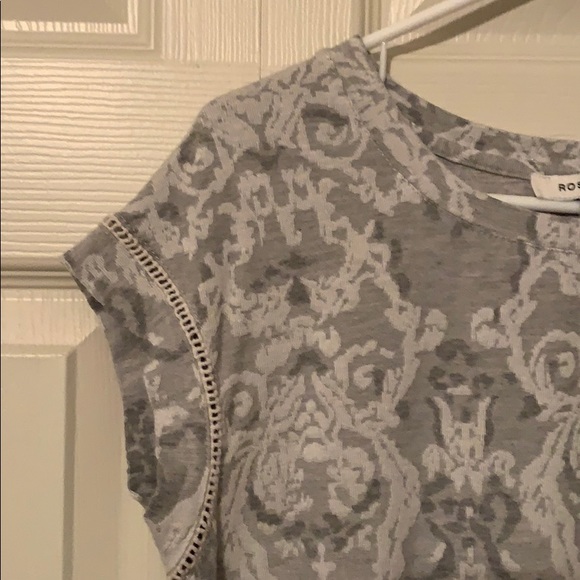 Rose + Olive Patterned Tee - Picture 3 of 3